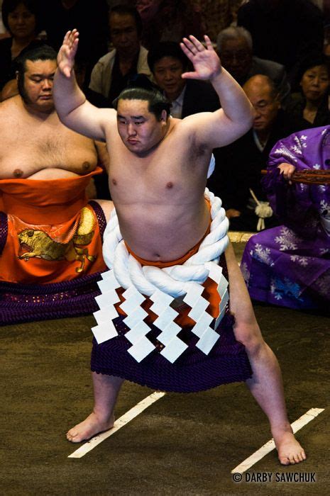 A Yokozuna The Highest Rank Of Sumo Wrestling Wears The Symbol Of His