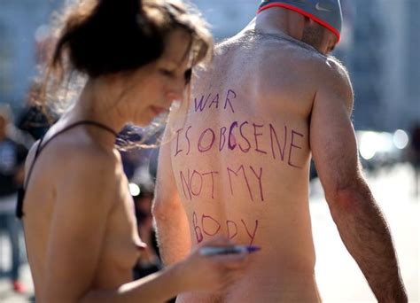 Naked Protesters Arrested Following Nudity Ban Demonstration In San
