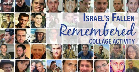 Israels Fallen Remembered Collage Activity The Israel Forever