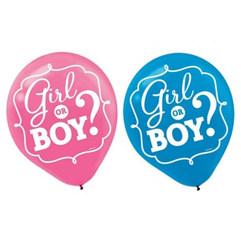 Balloons Gender Reveal 6 Pk Latex Balloons Balloons Decorating