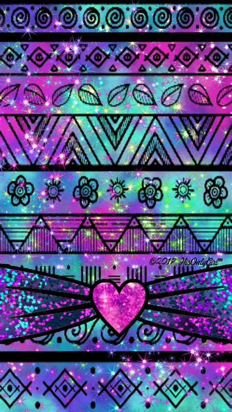 Girly Tribal Galaxy Wallpaper I Created For The App Cocoppa Heart