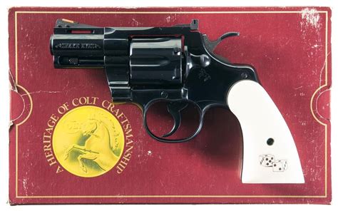 Excellent And Desirable Cased Set Of Two Colt Python Snake Eyes Double