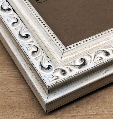 Ornate Off White Washed 8x10 9x12 Picture Frame Etsy In 2021 Shabby