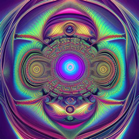 Recursieve Fractal Psychedelische Dmt Mandala · Creative Fabrica