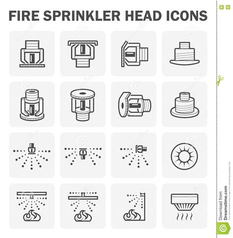 Download for free in png, svg, pdf formats 👆. Fire sprinkler icon stock vector. Illustration of ...