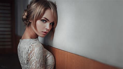 Download Brunette Green Eyes Model Woman Anastasiya Scheglova Hd Wallpaper By Georgy Chernyadyev