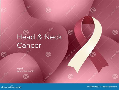 Head And Neck Cancer Awareness Month In April Burgundy And Ivory Color