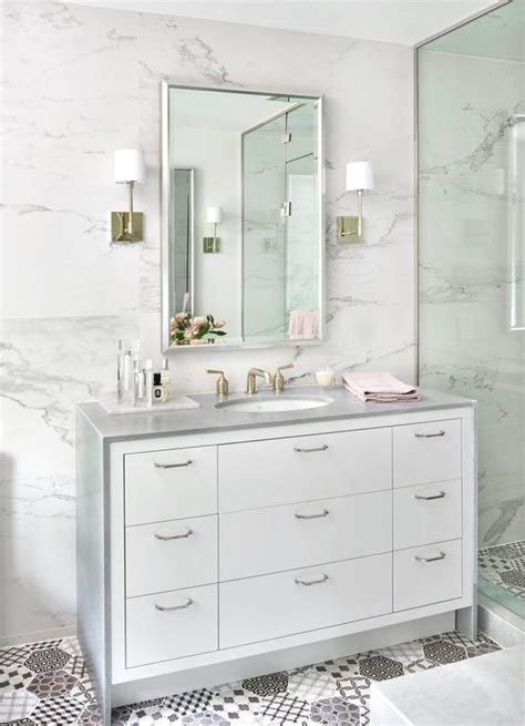 Get 5% in rewards with club o! White Washstand with Gray Waterfall Countertop ...
