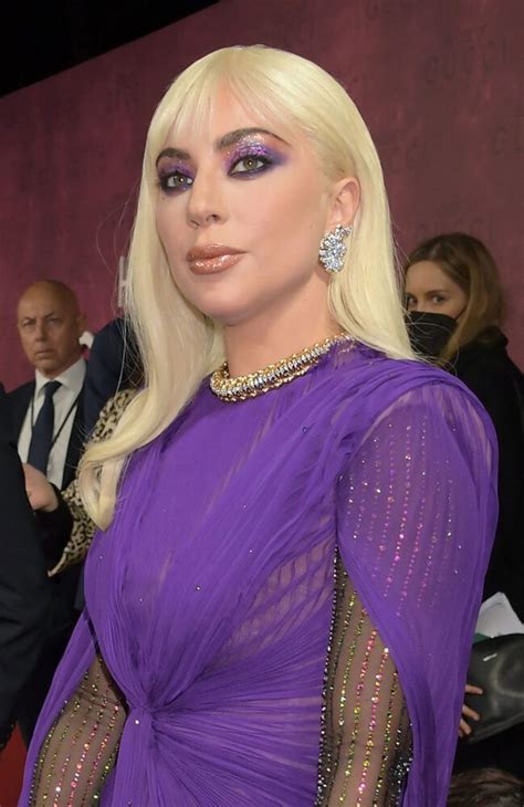 Lady Gaga Sexy Legs And Upskirt At “house Of Gucci” Premiere In