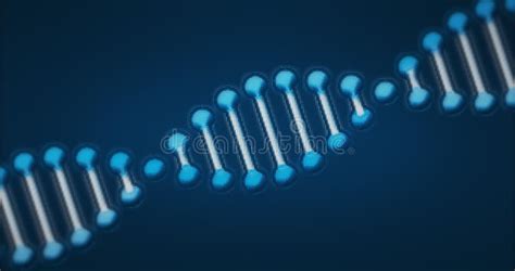 Image Of Pixelated Digital 3d Blue And White Double Helix Dna Strand