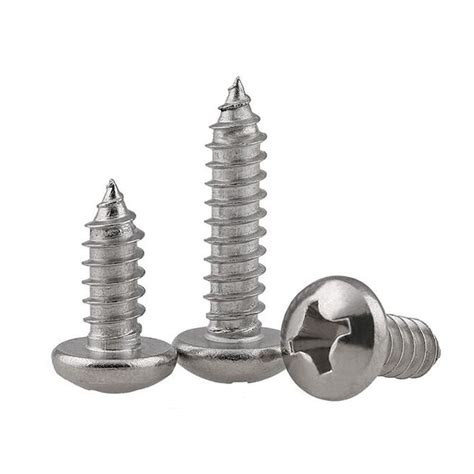 M4 304 Stainless Steel Flat Head Phillips Self Tapping Screws Wood