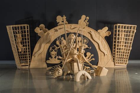 Giant Kinetic Sculptures Carved Out Of Wood By World Renowned Artist