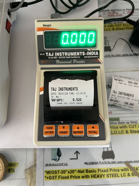 Universal Printer For Digital Weighing Scale Taj Instruments