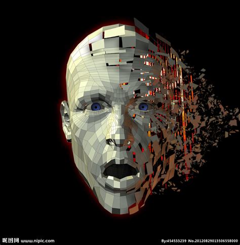 碎裂人脸设计图3d作品3d设计设计图库昵图网