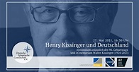 Aufnahme: Henry Kissinger und Deutschland – Symposium aus Anlass des 98 ...