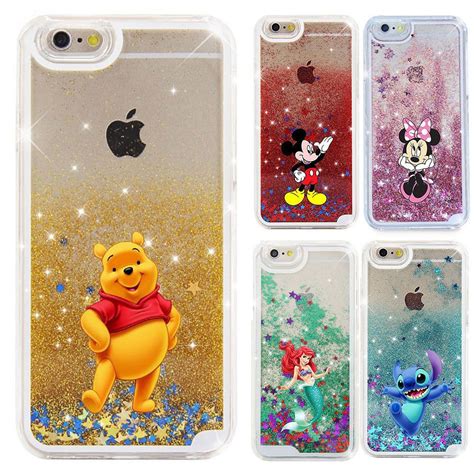 3d Cute Disney Liquid Shell Quicksand Cover Case For Iphone X6 7 8