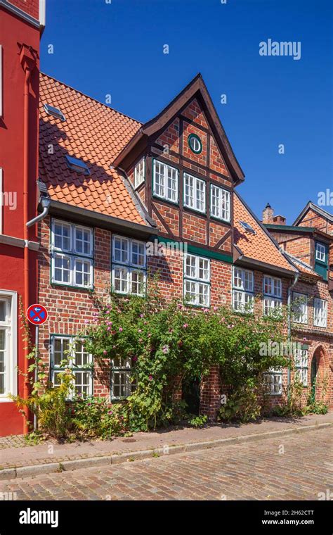 Historic House Facade In The Old Townlueneburglower Saxonygermany
