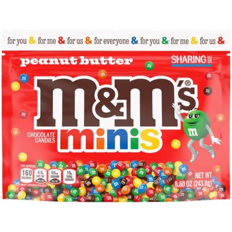 Mandms Minis Peanut Butter Chocolate Candies 86 Oz Kroger