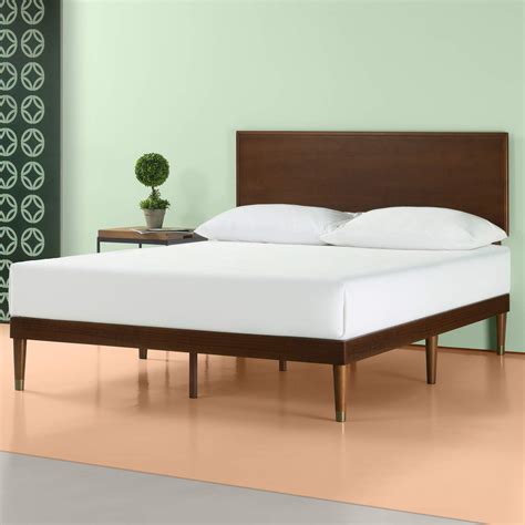 Zinus Deluxe Mid Century Modern Wood Platform Bed Mid Decco