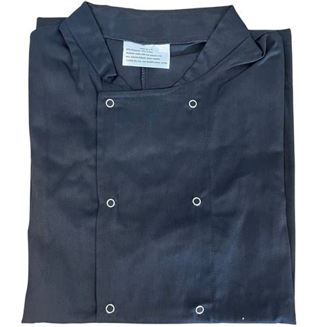 Black Long Sleeve Chef Jackets Lynx Dry Cleaning Supplies Ltd