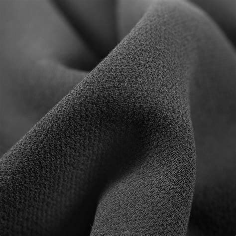 Premium Black Double Wool Crepe Crepe Wool Fashion Fabrics