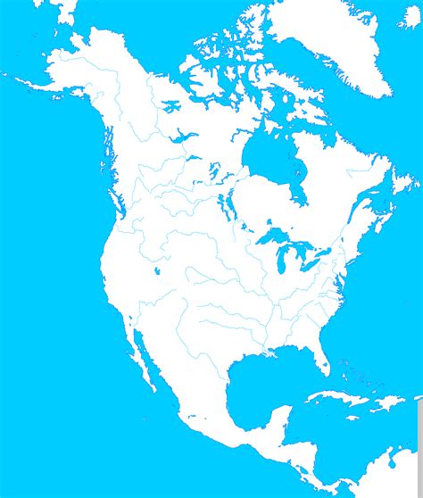 Printable Blank Map Of North America