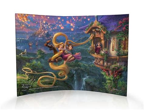 Disney Tangled Up In Love Curved Acrylic Print Featuring Artwork By