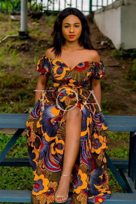 Off Shoulder Elegant African Print Dress African Print Dress Etsy