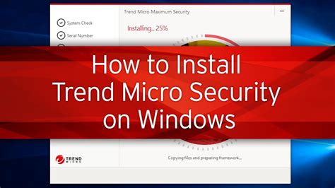 Activation Download Install And Activate Trend Micro