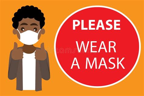 Please Wear A Mask Stock Vector Illustration Of 2020 191725841