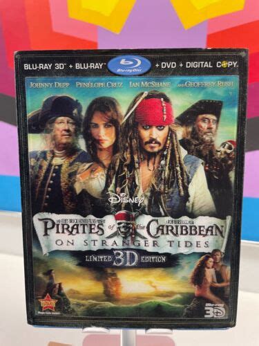 pirates of the caribbean on stranger tides 3d 5 disc set blu ray dvd w slip 786936817218 ebay