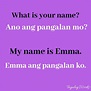 "What is your name" in Tagalog. | Tagalog words, Online training ...