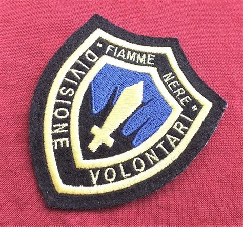 Patch Italian Fascist Volunteer Division Fiamme Nere Ww2 New Repro Ebay