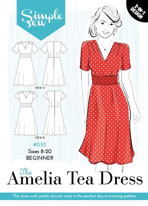 Simple Sew Amelia Tea Dress Pattern Tea Dress Pattern Dress Sewing