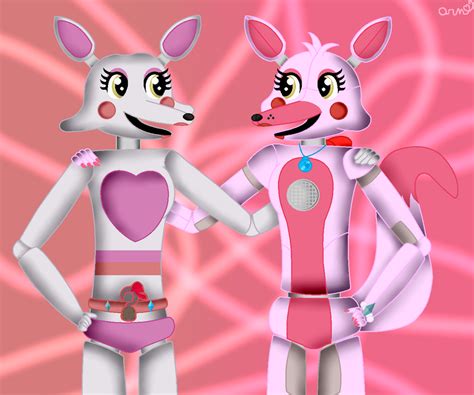 FNAF AU Mangle And Funtime Foxy By Fluttershy On DeviantArt