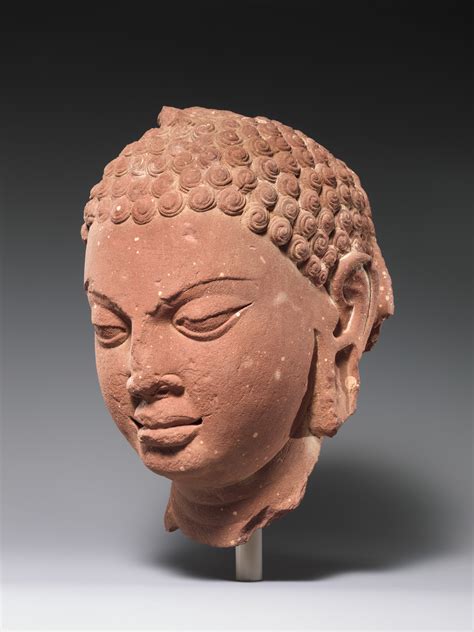 Head Of A Buddha India Uttar Pradesh Mathura Late Gupta Period