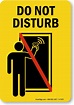 10 in. x 7 in. Do Not Disturb Sign with Graphic, SKU: S-7675