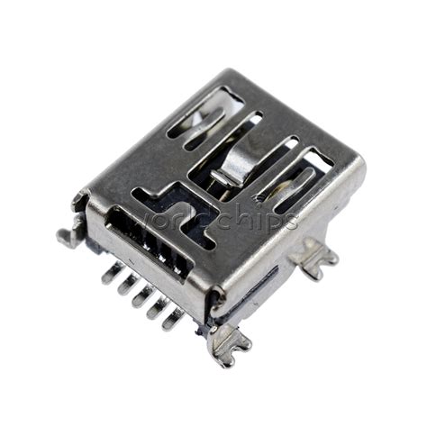 10pcs Mini Usb Type B Female 5 Pin Smt Smd Socket Jack Connector Port