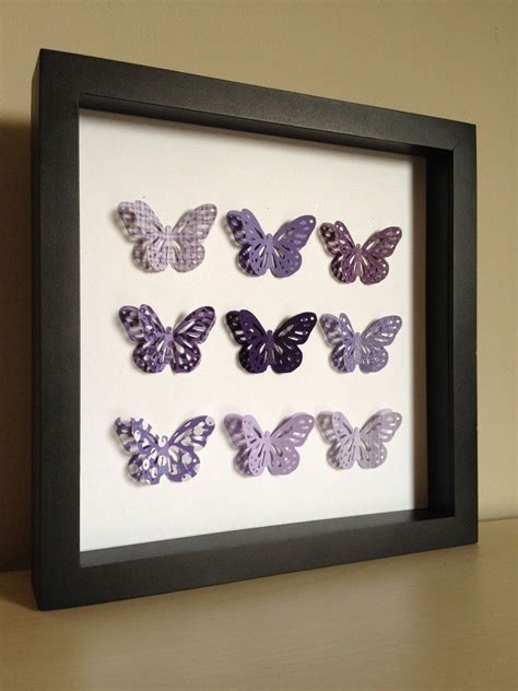 Purple Butterfly 3d Paper Art Perfect For A New Baby Or Little Girl