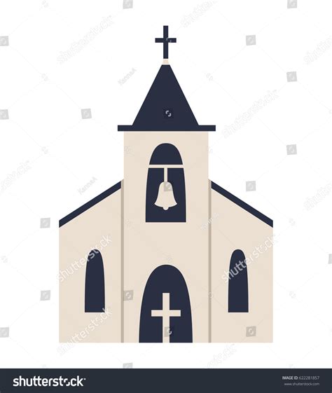 Church Icon Isolated On White Background Stock Vector 622281857