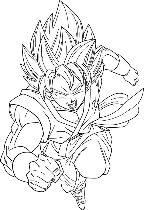 Dragon ball z characters drawing. Ssgss Goku Coloring Pages at GetColorings.com | Free ...