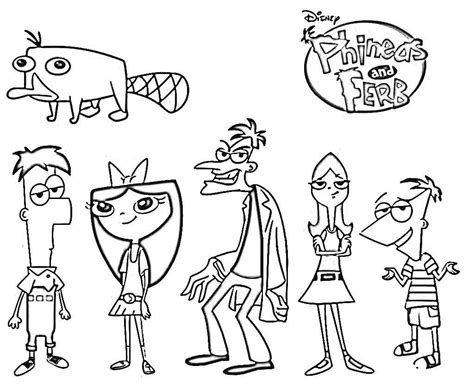Dibujos Para Colorear De Phineas Y Ferb Dibujos De