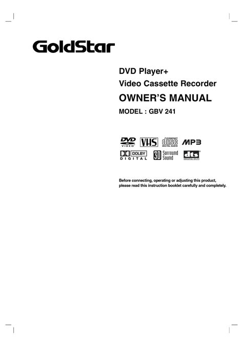 Goldstar Gbv 241 Manual Pdf Download Manualslib
