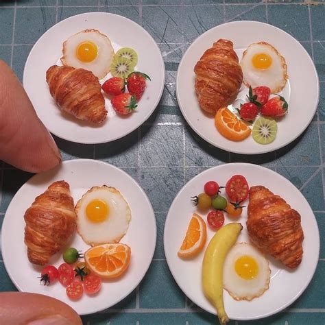 Breakfast♡ ♡ By Miniaturefood Baksang Miniture Food Miniature Food