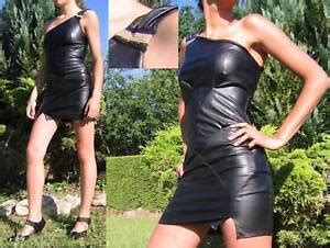 Short Dress Sexy Hyper Latex Vinyl Look Wetlook Ebay