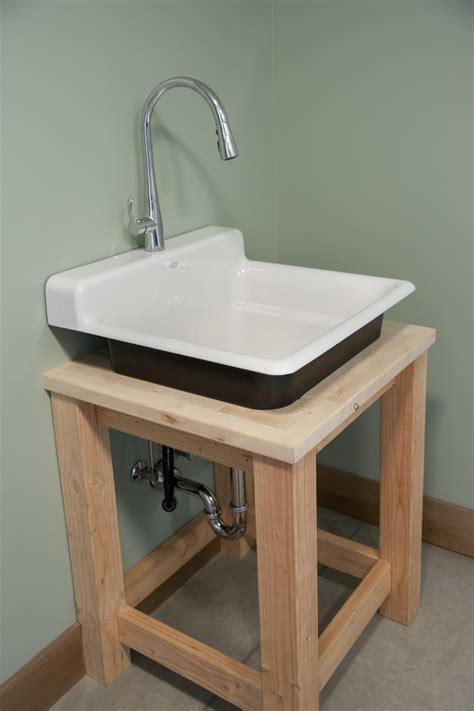 Shiny and durable porcelain laundry sinks add. Utility Sink | Laundry room diy, Laundry room sink ...