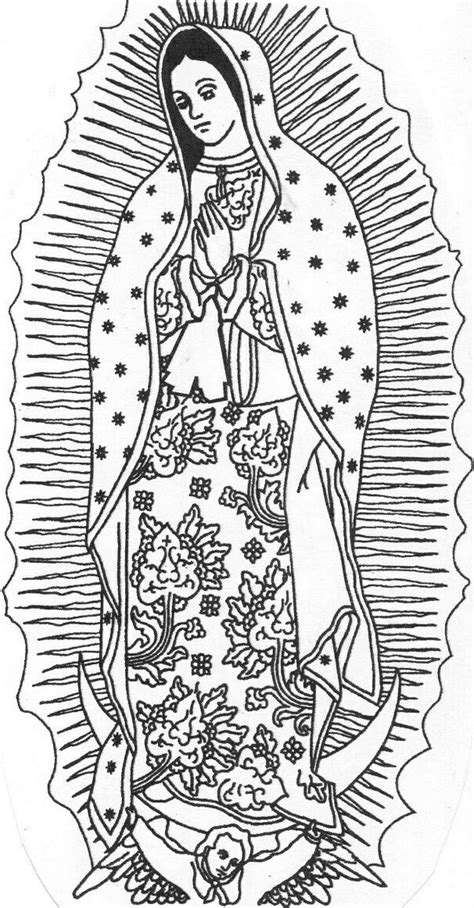 La Virgen De Guadalupe Coloring Pages