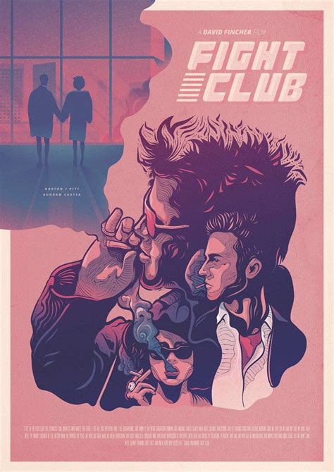 Fight Club 1999 Pósteres Vintage Carteles De Cine Minimalistas