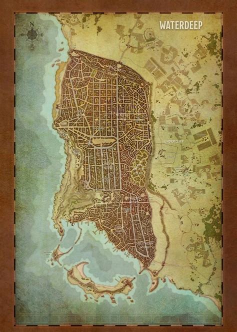 A Map Of Waterdeep In The Legend Of Zeldans City
