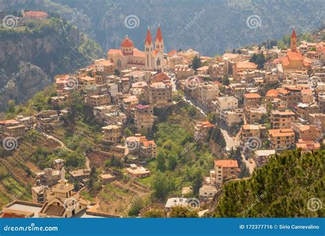 Bsharri Village Kadisha Valley Lebanon Stock Photo Image Of Light